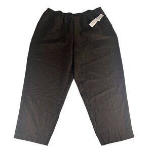 Monterey Canyon Pull On Trouser Dress Pants Women 26WP Brown Elastic High Waiste